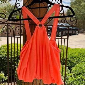 Free people adorable tank top Size Small Bright Tangerine